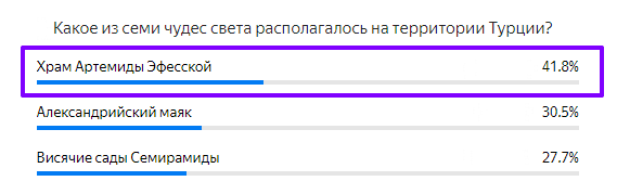Статистика ответов.
