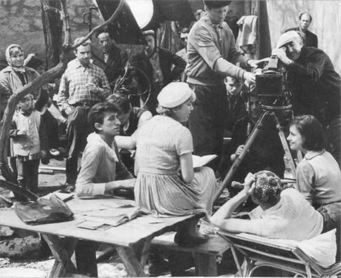 Момент съёмок фильма "До свидания, мальчики!"