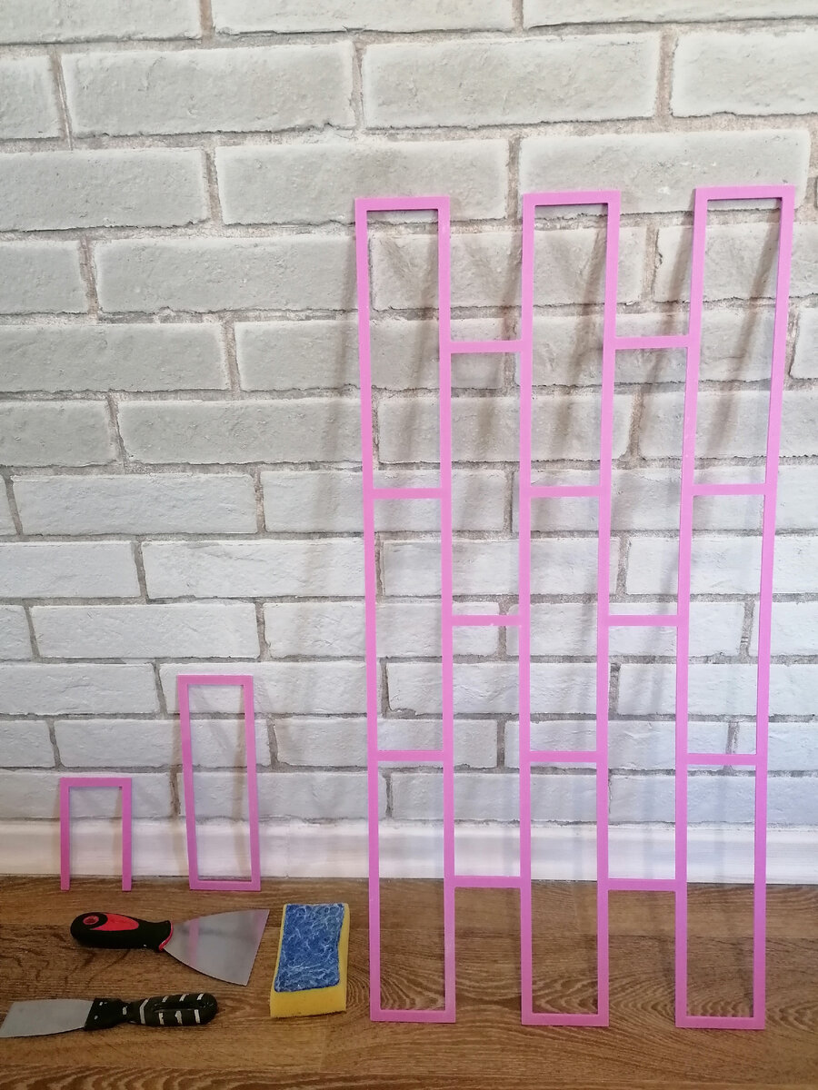 Трафарет, шпатели, губка