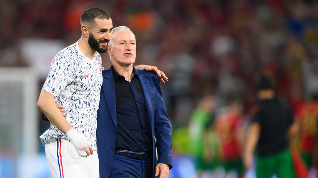    Карим Бензема и Дидье Дешам.