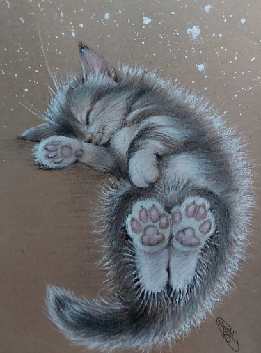 А4 Карандаши , пастель , крафт.Источник изображения: https://vk.com/id5973829