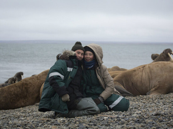     Максим и Евгения Арбугаевы на съемках фильма "Выход". Из личного архива Максима Арбугаева.