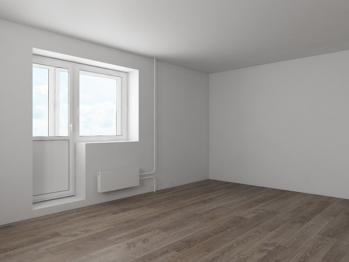 3д визуализация автора. Комната с напольным покрытием