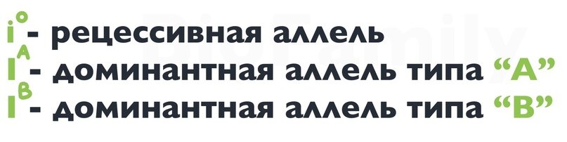 аллели гена групп крови АВ0