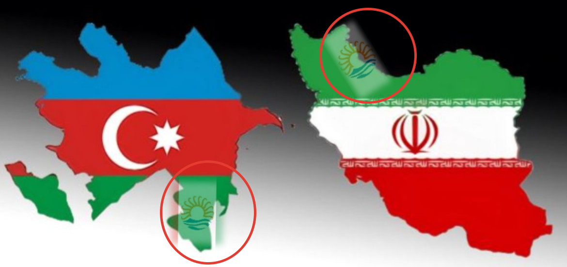 Талыши на карте Азербайджана и Ирана 2000гг 