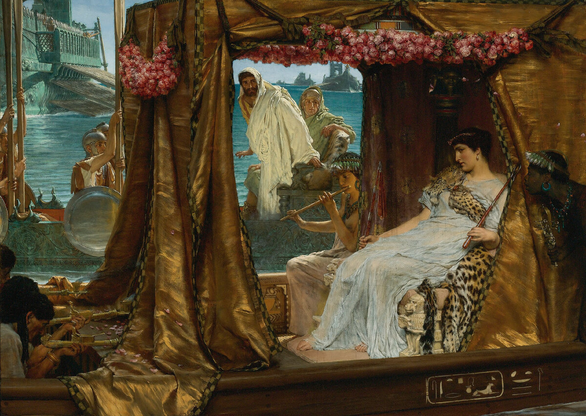 Лоуренс Альма-Тадема. Встреча Антония и Клеопатры. 1883. Частная коллекция