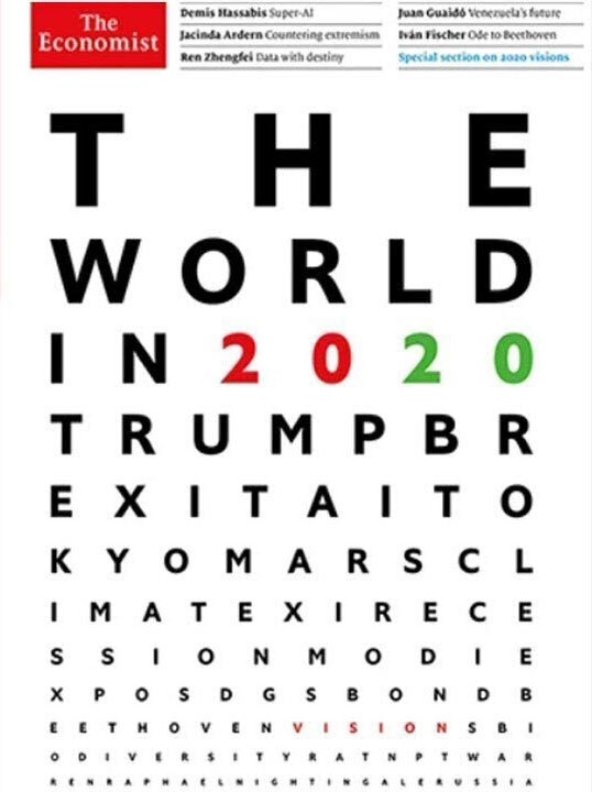 Обложка The Economist на 2020 год