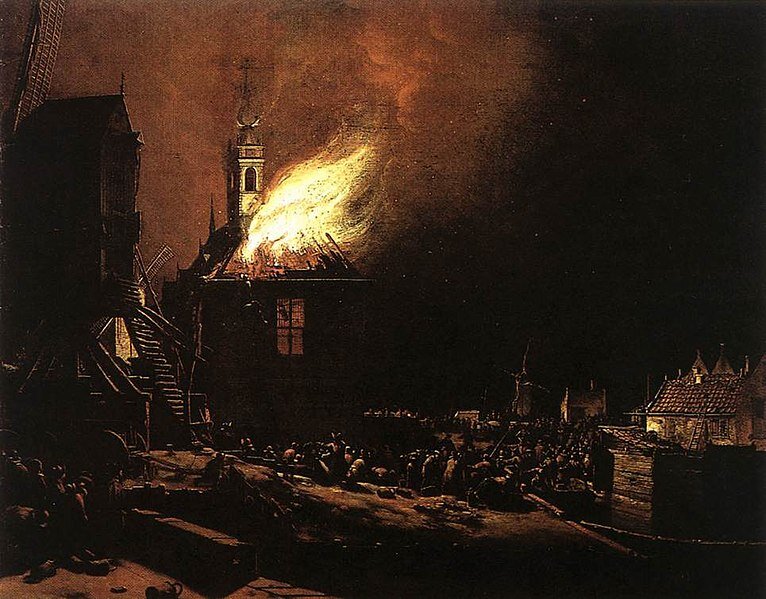 Эгберт ван дер Пул. Взрыв в Делфте. Около 1654.