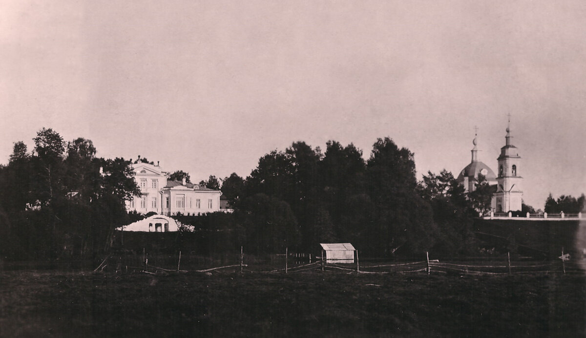Дом Беренса-Шлиппе и храм в Любанове, 1911 год, pastvu.com
