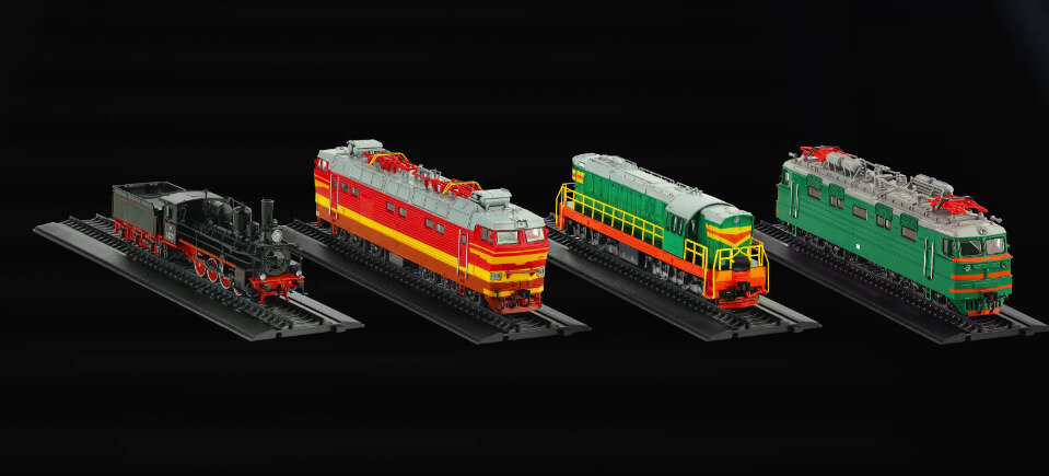 Серия моделей локомотивов из журнала "Наши поезда" на конец декабря 2022 года