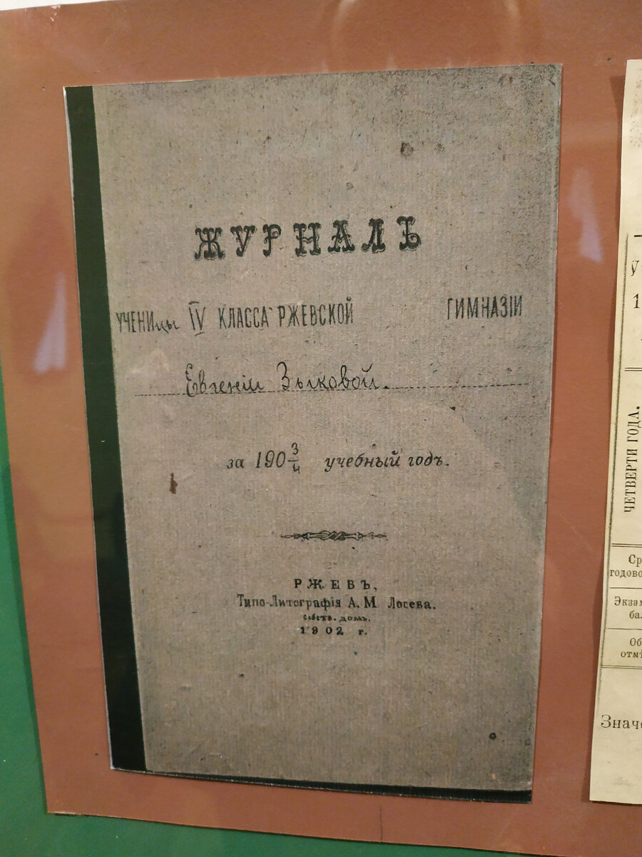 Журнал (дневник) ученицы Ржевской гимназии 1903-1904 Евгении Зыковой