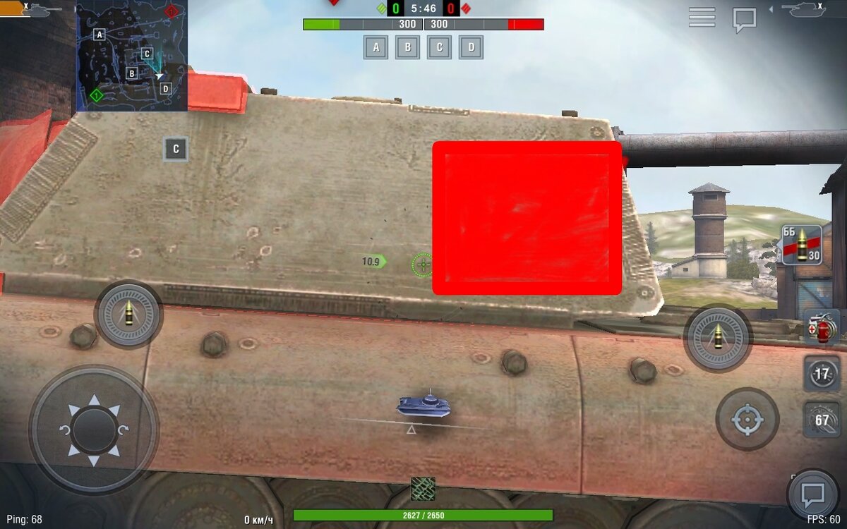 Боеукладка в боковой части башни E100