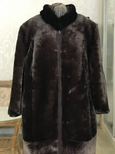 Переделка пальто из меха овчины. Ателье Ирины Берзиной.