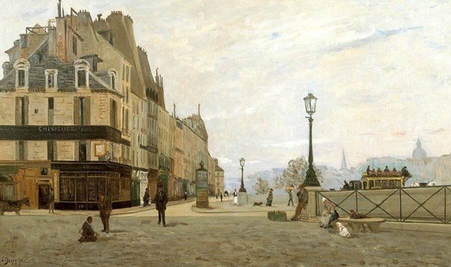 Камиль Ипполит Дельпи, Новый мост и набережная Ювелиров, 1875