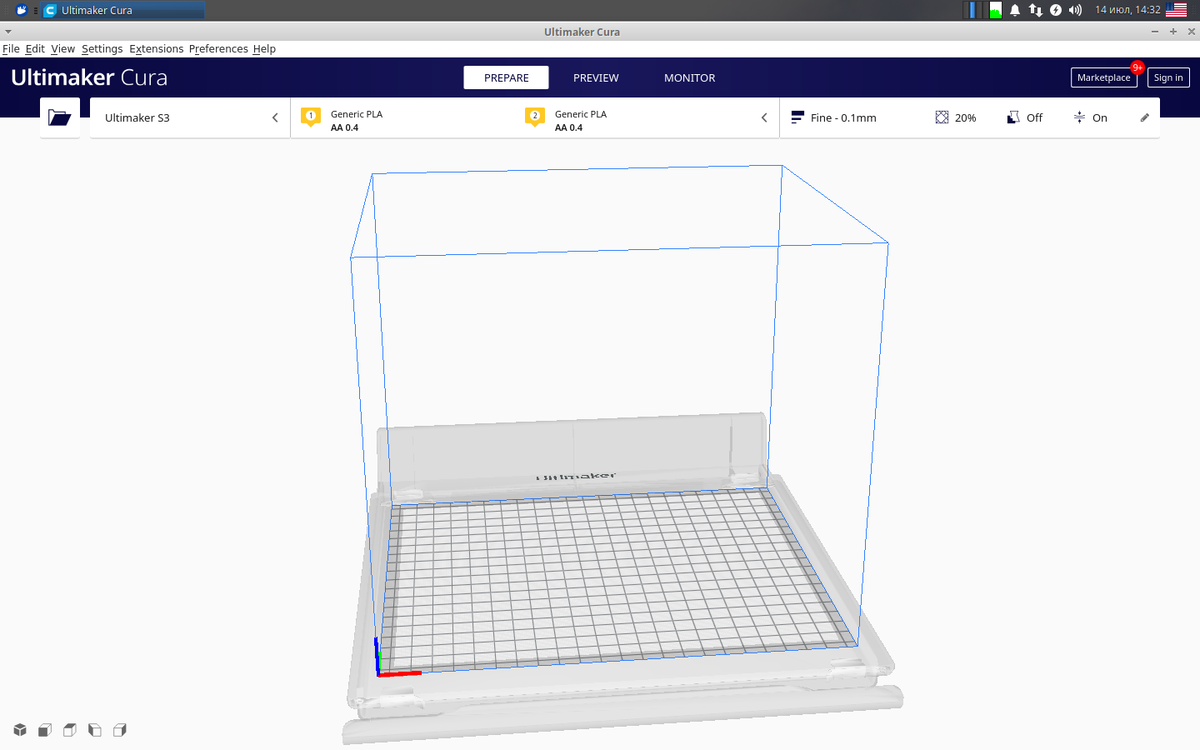 Ultimaker CURA. Cлайсер 3D-моделей, Программа разрезает файл модели на слои и генерирует  g-code для работы 3D принтера. 