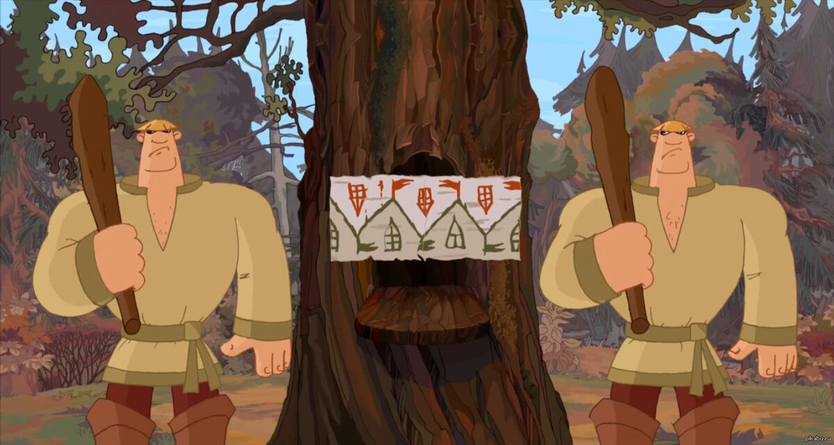 кадр из м/ф "Алёша Попович и Тугарин змей", 2004. Режиссер К. Бронзит, студия "Мельница", студия "СТВ".