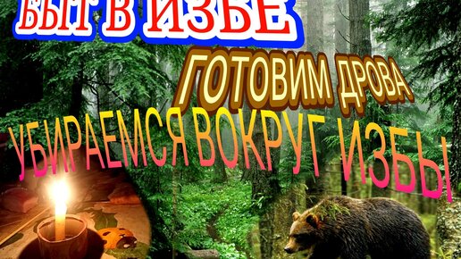 ОДИН В ГЛУХОЙ ТАЙГЕ-МЕДВЕДЬ ЗАЛЕЗ В ИЗБУ-ПОШЁЛ ДАЛЬШЕ СМОТРЕТЬ ИЗБЫ И ...