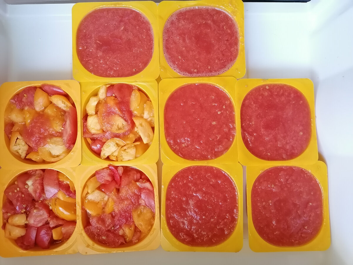 Заморозила больше 2,5 кг помидоров