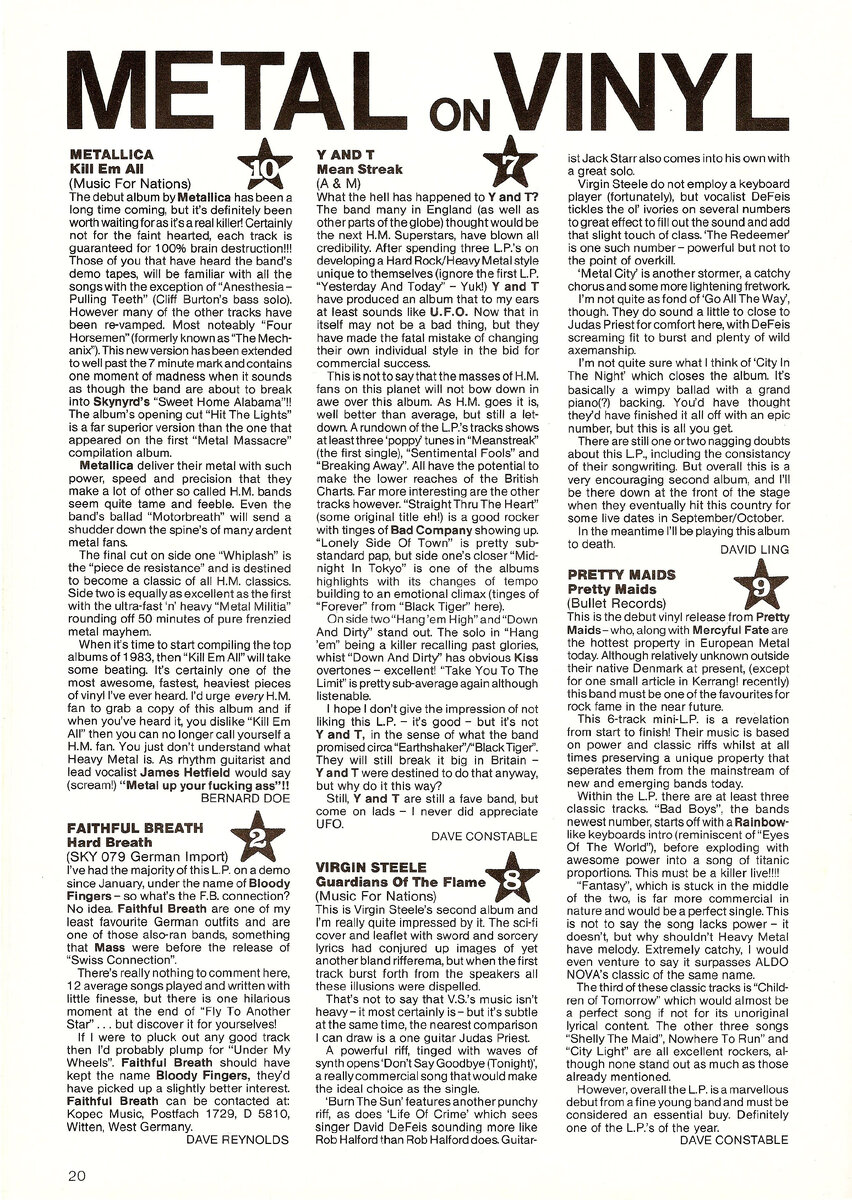 Страница журнала Metal Forces