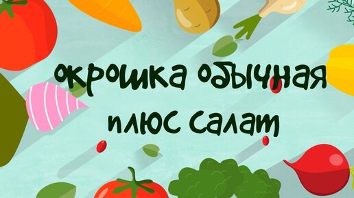 Окрошка обычная плюс салат два блюда из одних продуктов