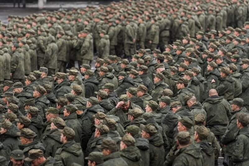 Мобилизованные по призыву военнослужащие запаса ВС РФ. Источник: t.me/milinfolive.
