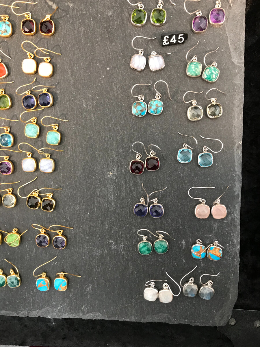 Серьги с полудрагоценными камнями £45. Фотография из личного архива. 