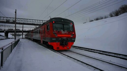 Электропоезд ЭД9Э-0060. Покатушки от Развилки до Присягино+отправление.