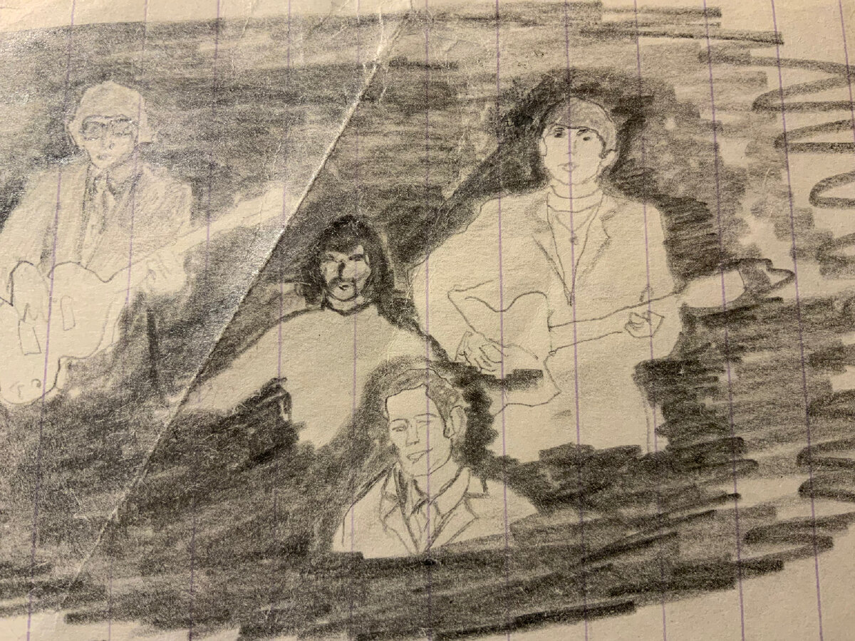 Звуки времени 1974 (слева направо Коньков, Нанаенко (Чекуфара),Братман,Лопатин