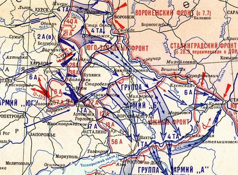 Линия фронта Воронеж 1942. Воронежский фронт лето 1942. Линия фронта лето 1942 года. Линия фронта Великой Отечественной в 1942 году.