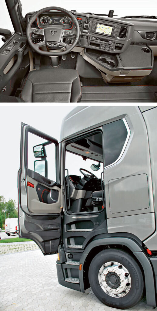 Забираясь в комфортабельную кабину с ровным полом, надо сделать пять шагов вверх