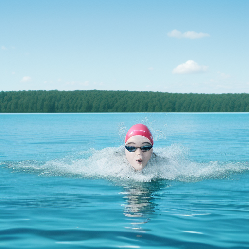 swim - означают плыть, но выглядят совершенно по разному
Prompt: swim on the water