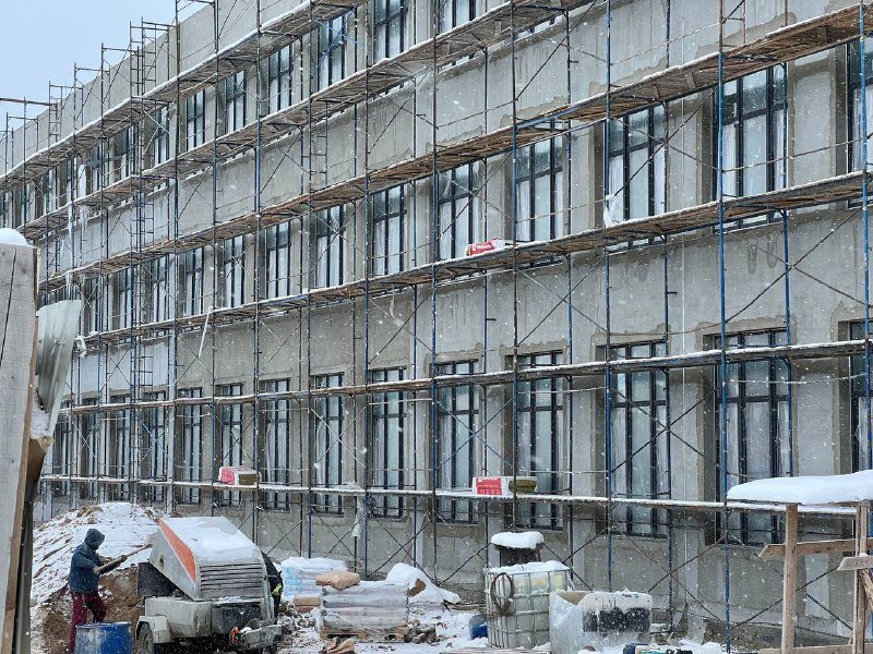 Строительство школы в Шушарах. Фото: пресс-служба администрации Пушкинского района