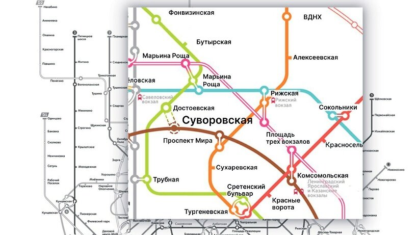   Проект будущей станции "Суворовская" Кольцевой линии метро © Telegram-канал Сергея Собянина