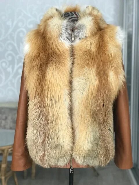 Переделка жилета из меха лисицы в куртку-трансформер. Ателье Ирины Берзиной.