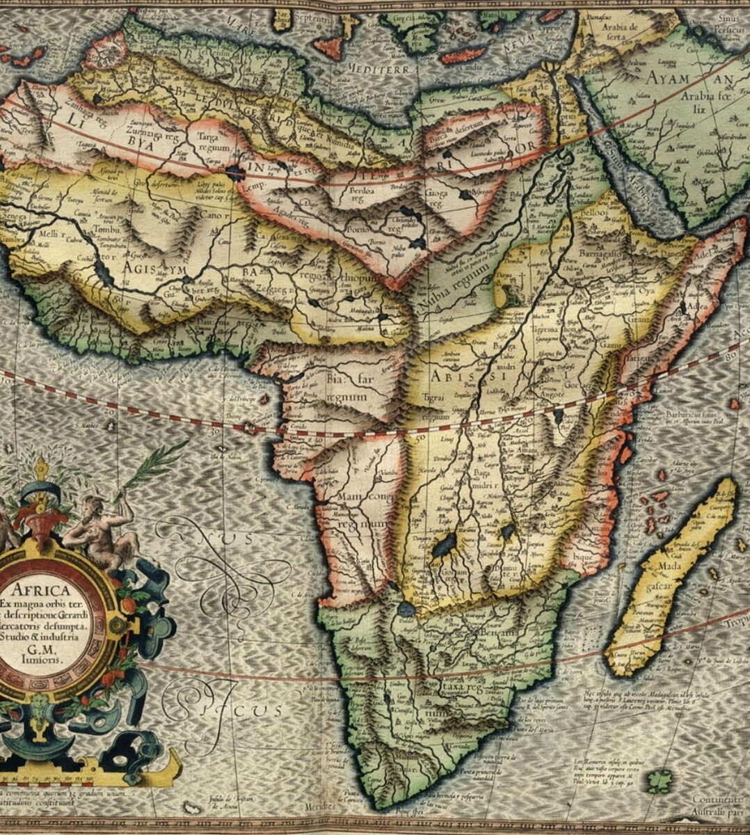 Карта Африки Г.Меркатора, 1595 г