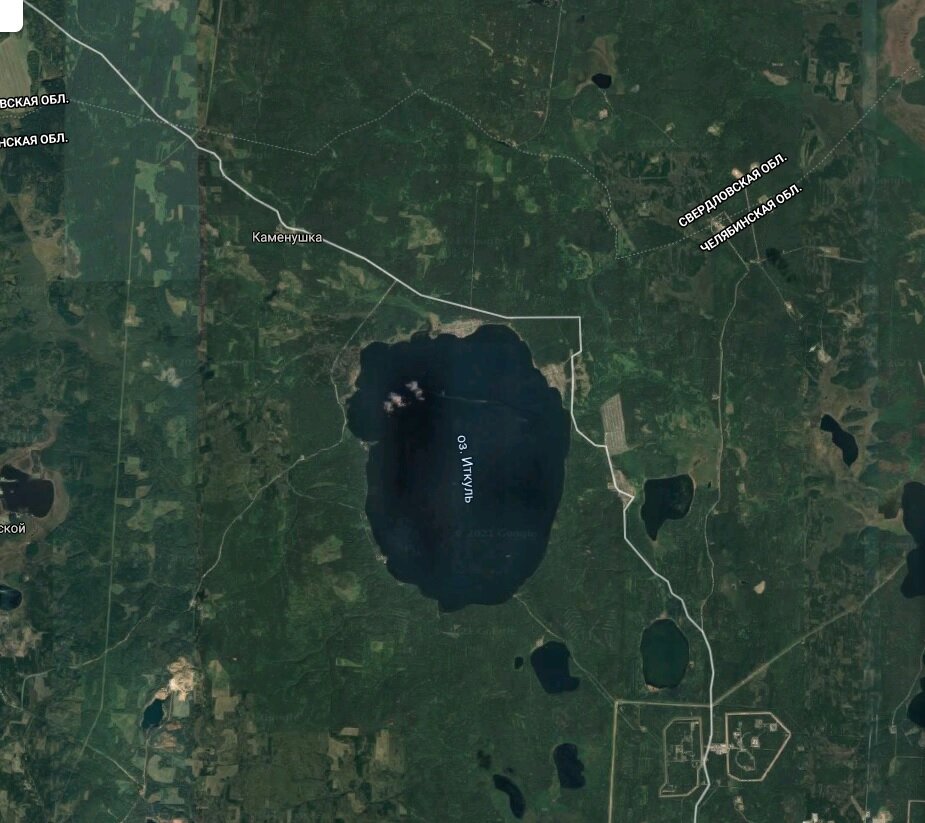Озеро Иткуль . Фото google.ru/maps