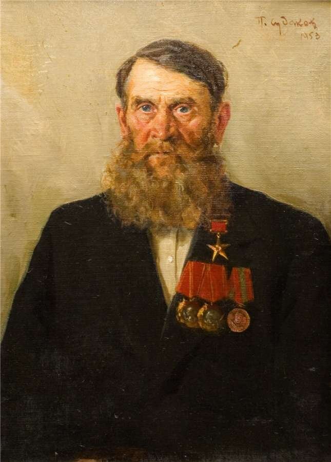 Судаков Павел Федорович, «Портрет Нестерова И.И.», 1953