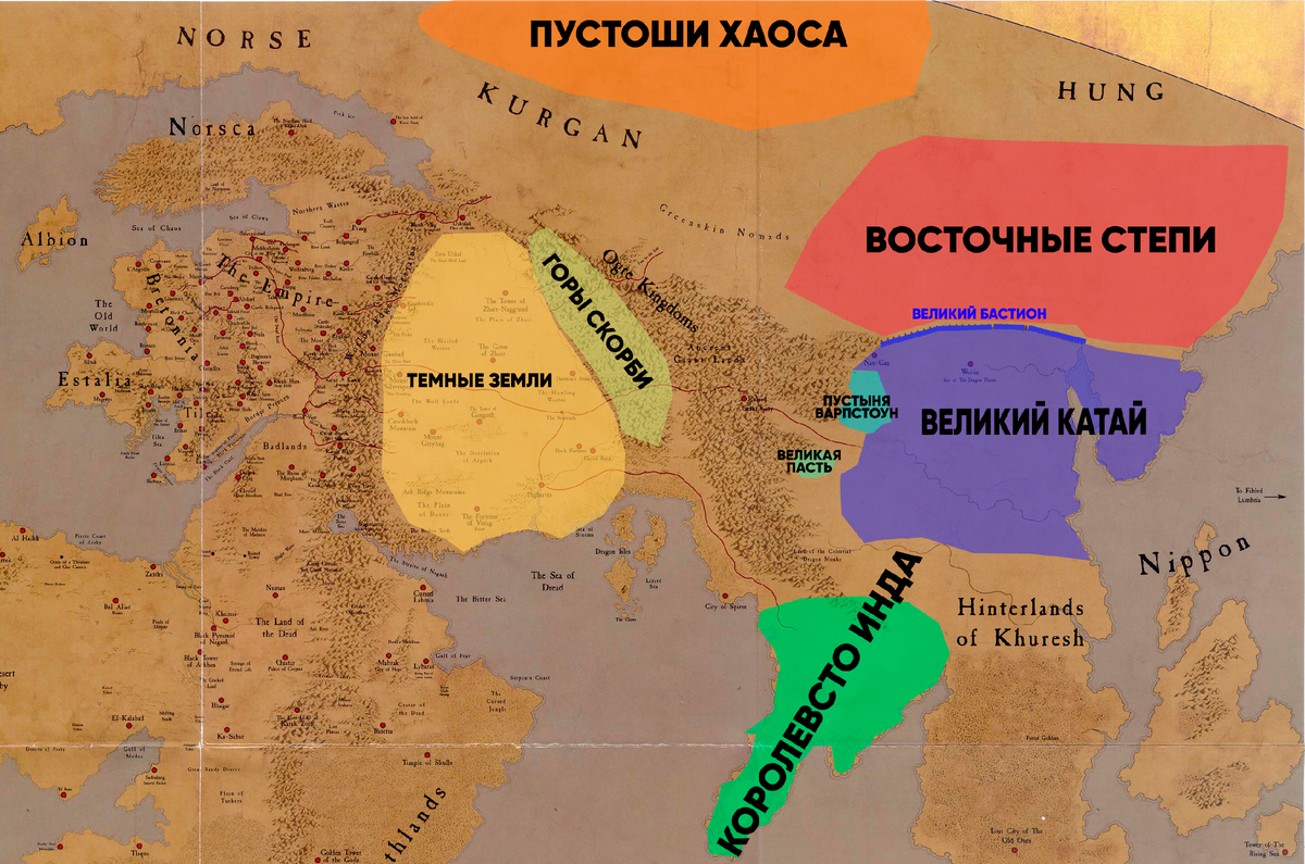 На этой карте отмечены все территории упоминающиеся в данной статье