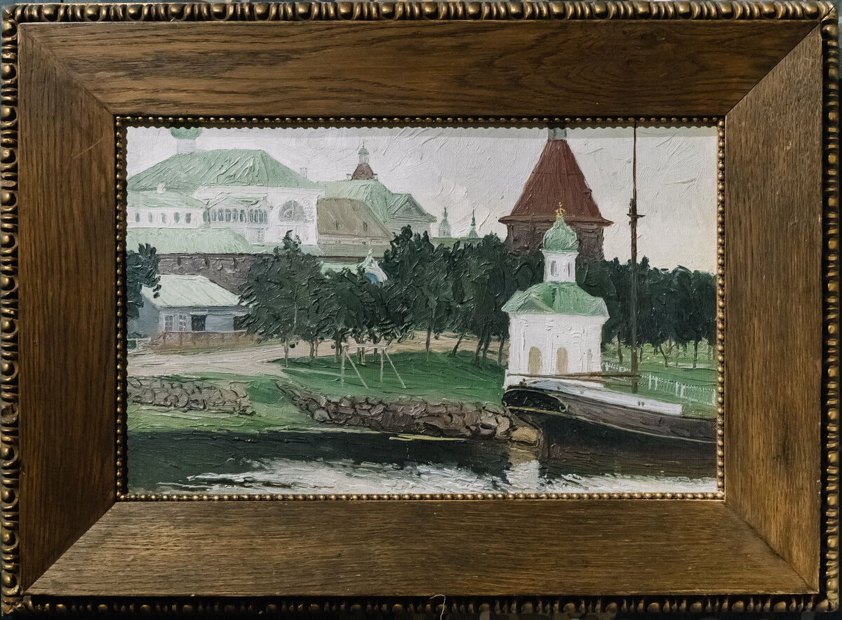 А. Борисов. Гавань в Соловецком монастыре. 1912 г.