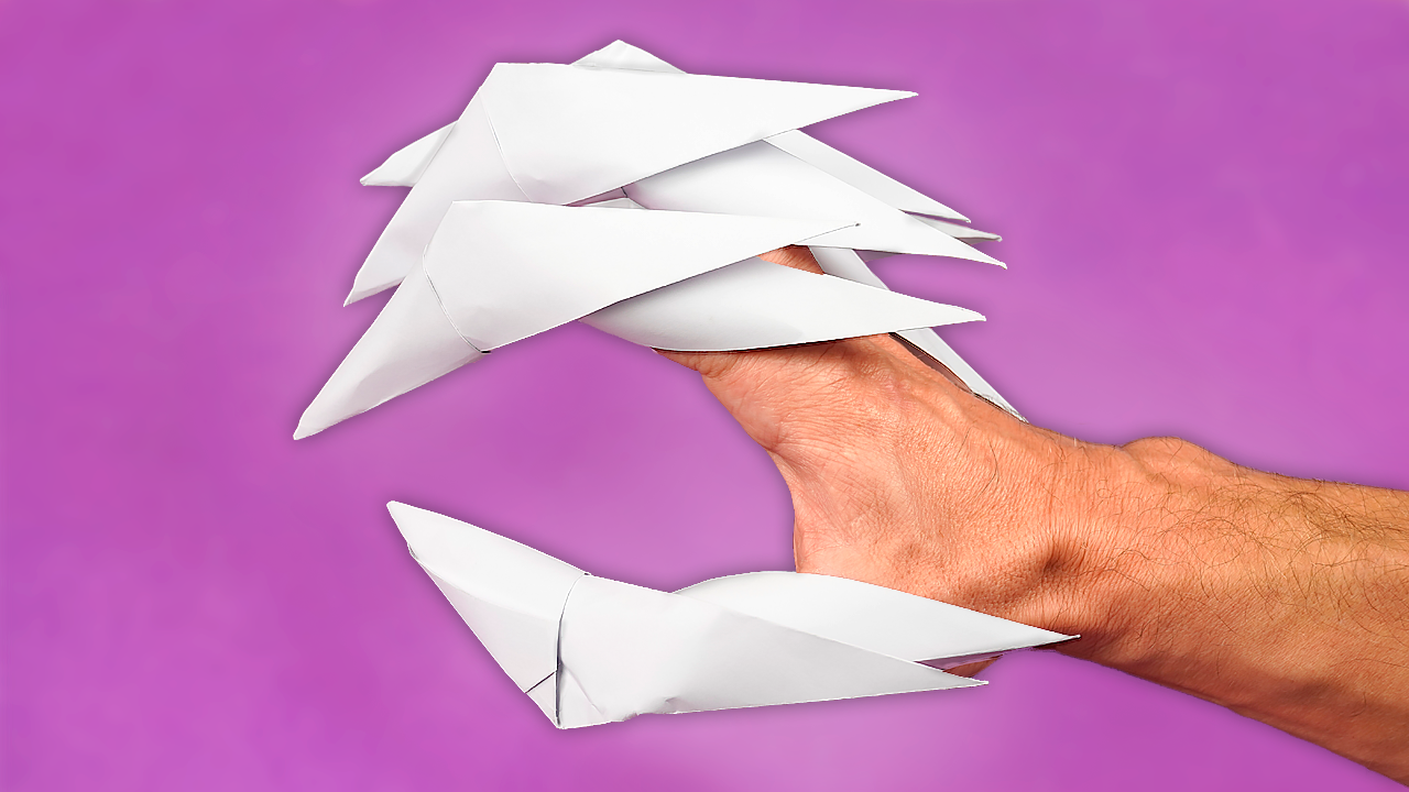 Как сделать из бумаги когти Origami Claws - ОРИГАМИ ИЗ БУМАГИ.mp4