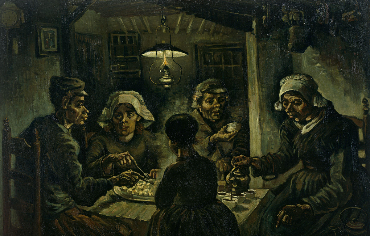 Фотография из Википедии. Картина «Едоки картофеля».