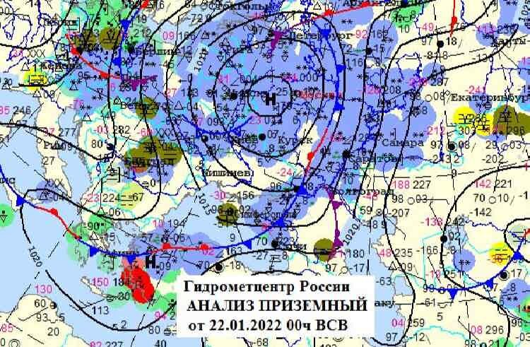 Краснодар метеорологическая карта