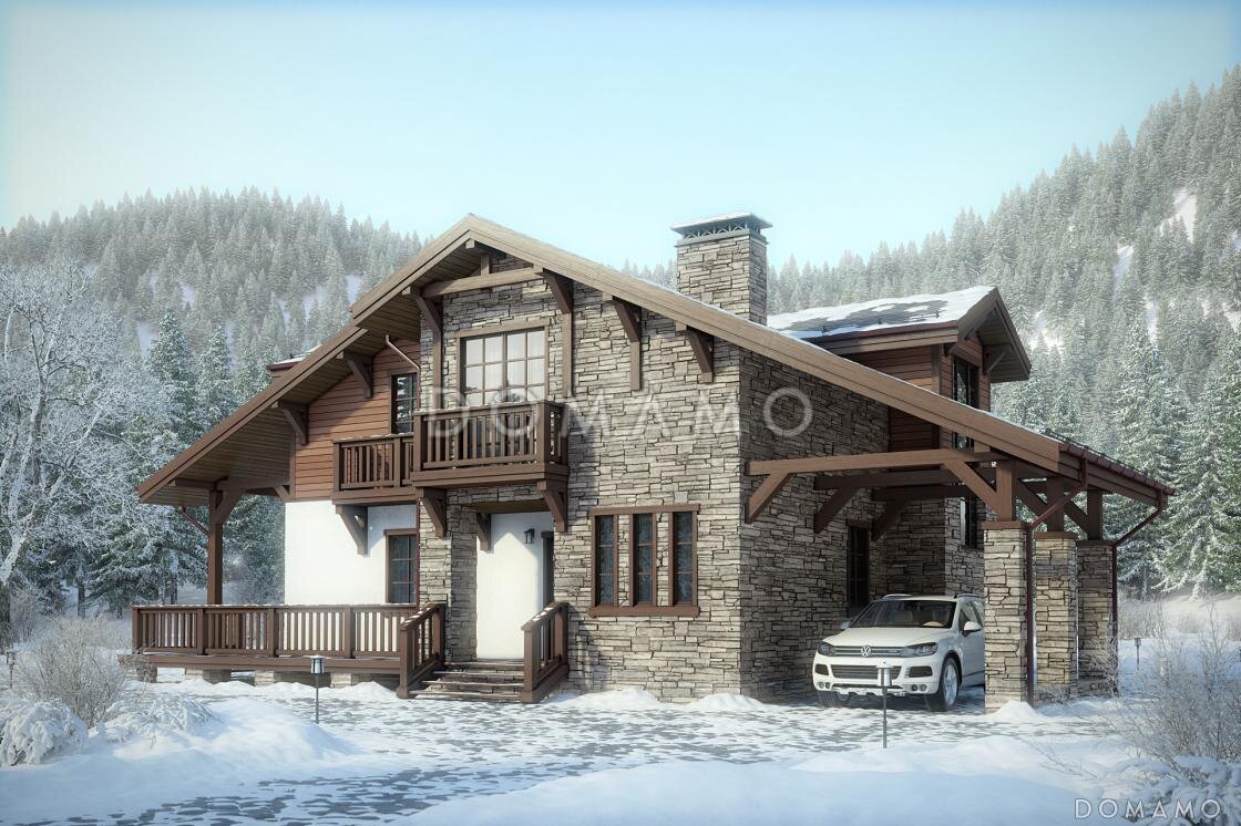 Вид со стороны главного входа. Днем и вечером.