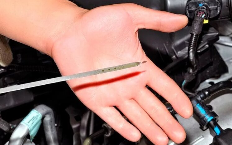 Уровень масла ДВС