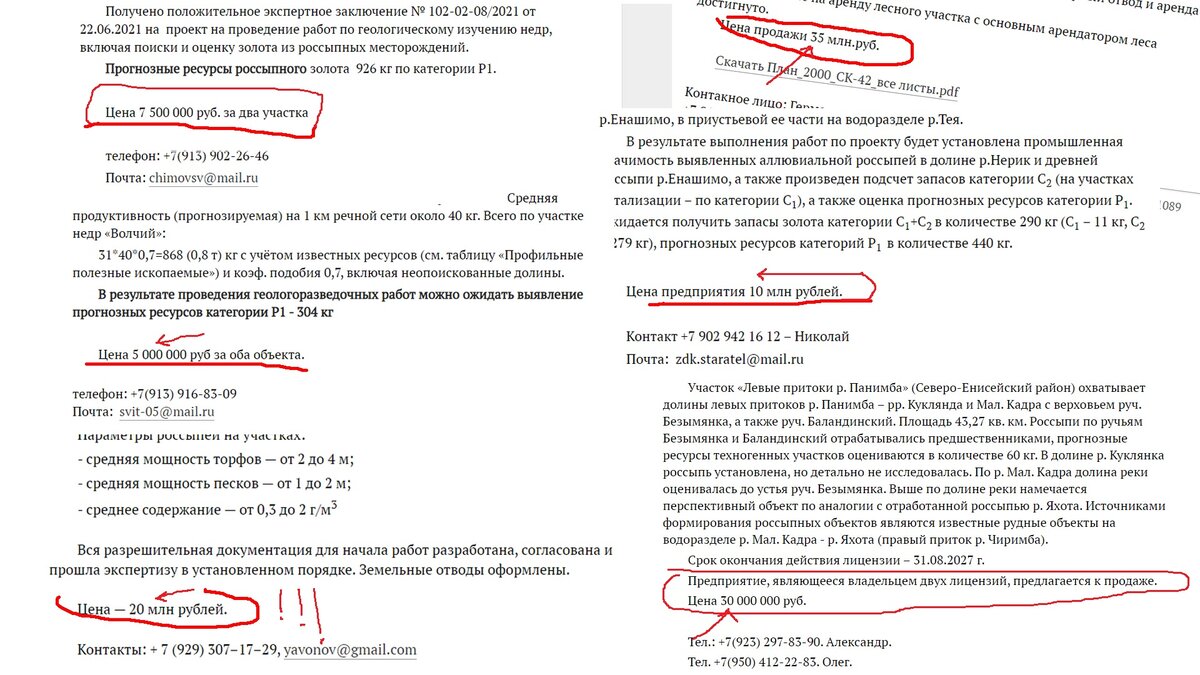 Объявления с одного из популярных сайтов по продаже участков, на которых указана цена, можете сами посмотреть zolotodb.ru