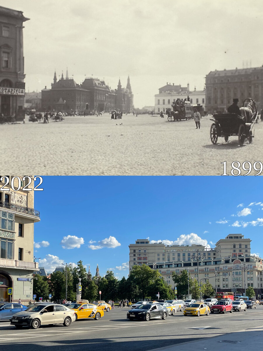 Москва тогда и сейчас! Повторил исторические виды в наше время | Now&Then  Russia | Дзен