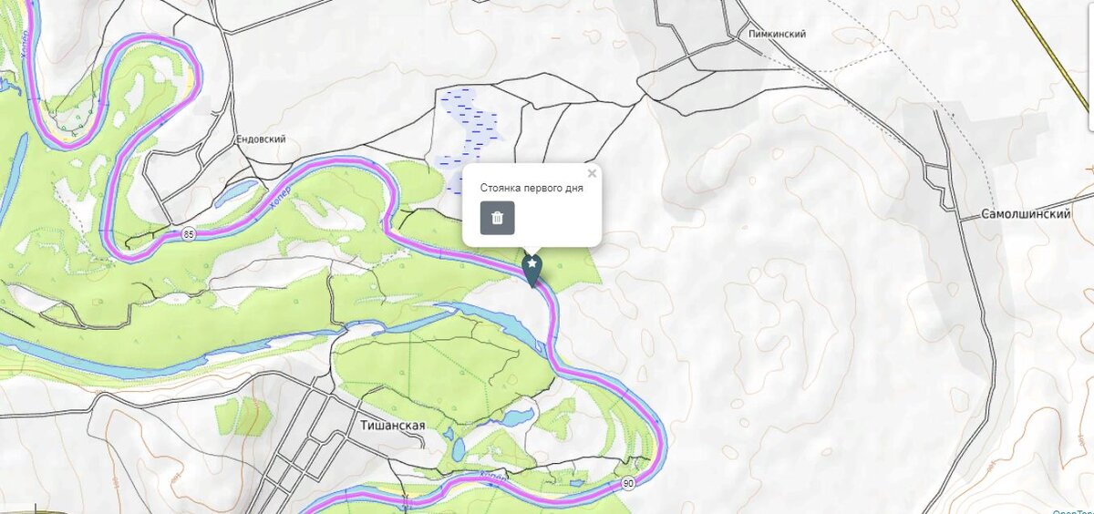 Стоянка первого дня. Мы на острове.