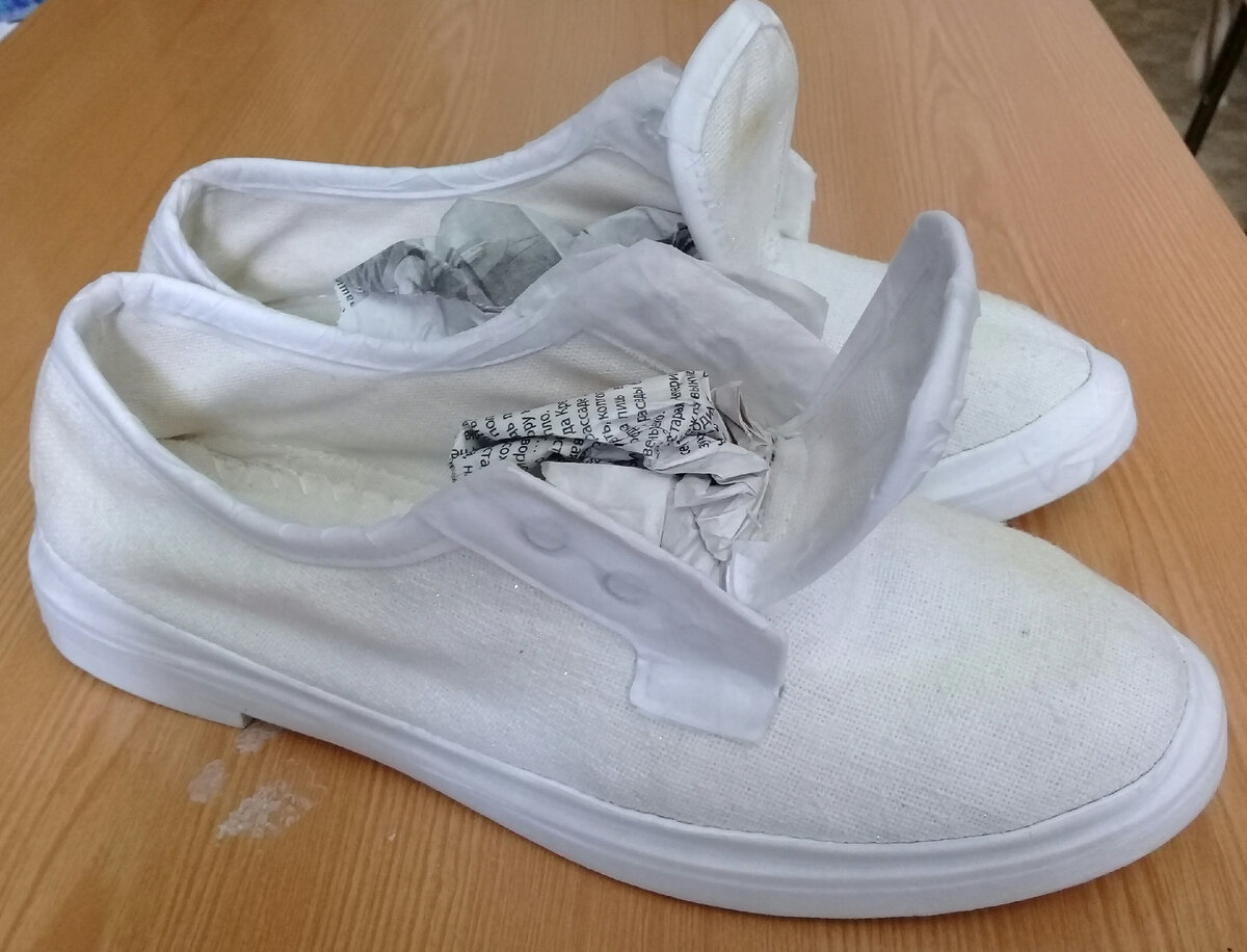 Кеды готовы к покраске. Белые - моя отдельная любовь.