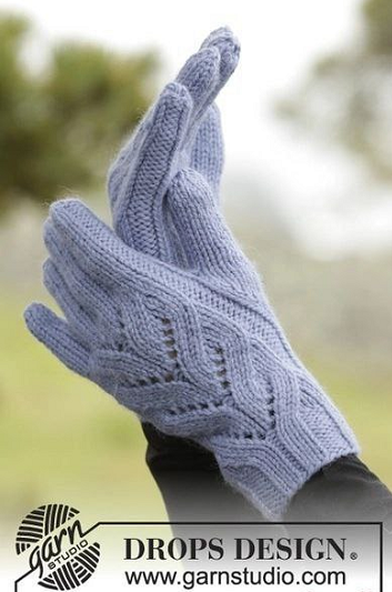 Как связать зимние перчатки с узором. Идея от Дропс