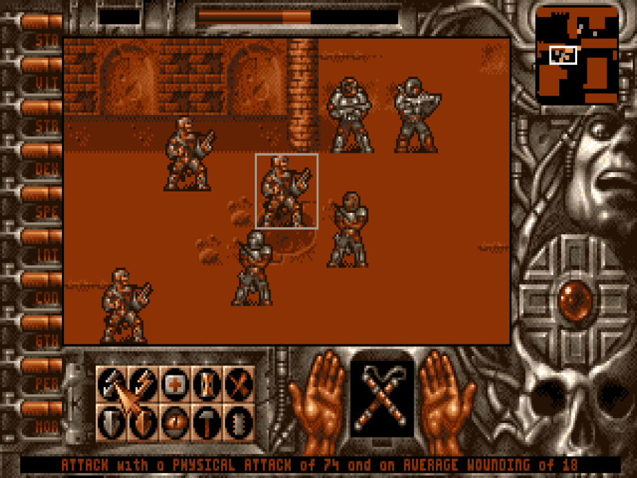 Тактические бои напоминают о Gold Box, только с использованием очков действия и псионическими заклинаниями.